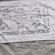 Load image into Gallery viewer, Closeup of white bandana showing "Kind Coffee" logo