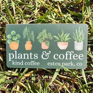 Plants & Coffee Sticker