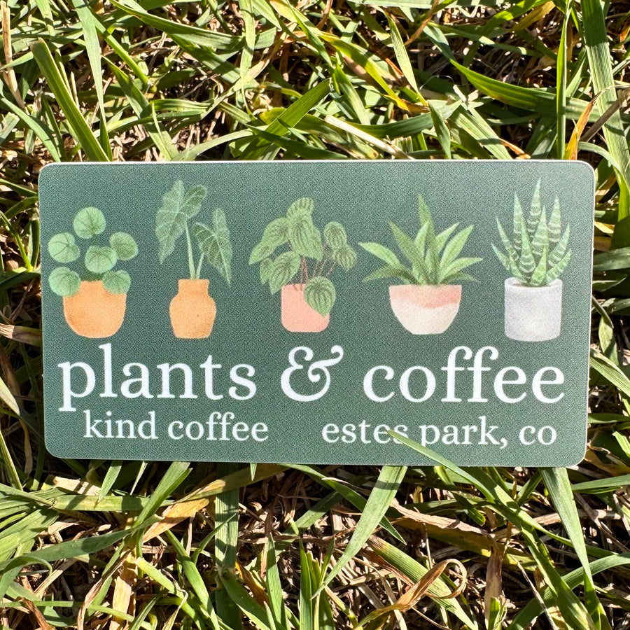 Plants & Coffee Sticker