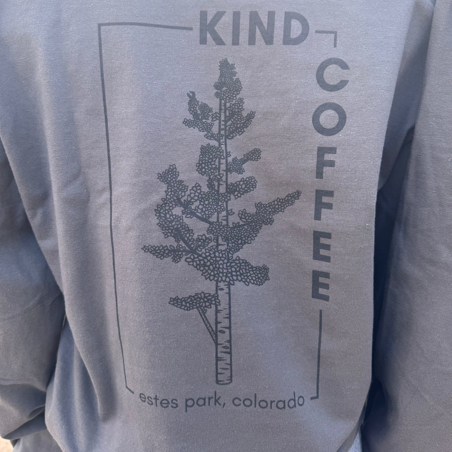 Kind Brews & Mountain Views Unisex Long Sleeve Tee