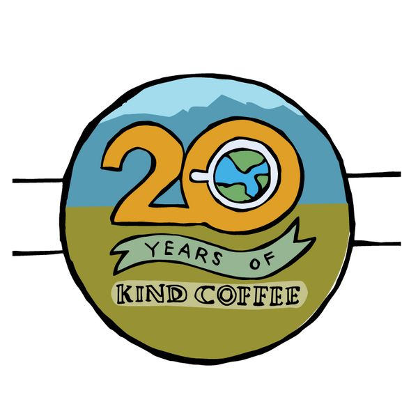 kind coffees 20 year logo