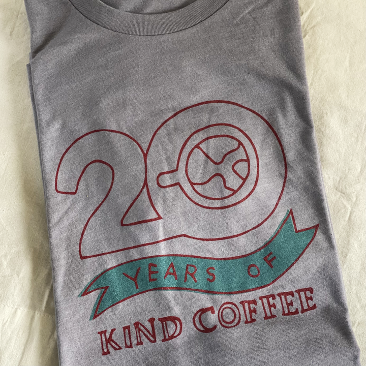 kind coffee 20th anniversary tshirt front