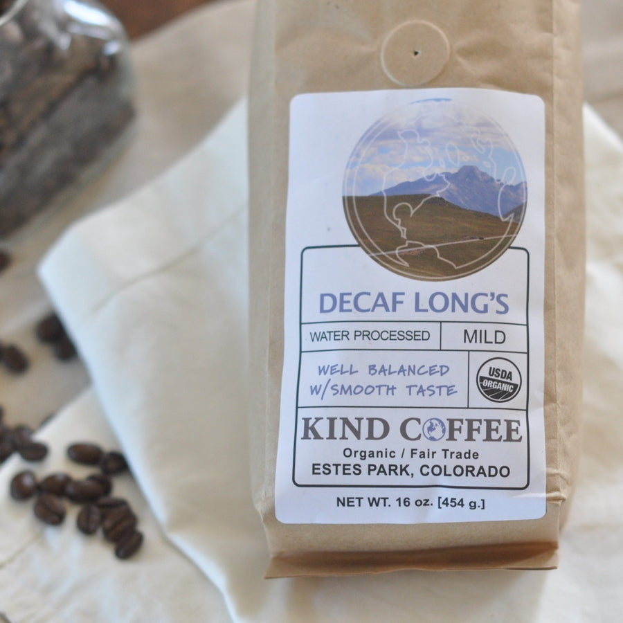 Bag of decaf, mild roast coffee. Well balanced with smooth taste. Organic, fair trade. 