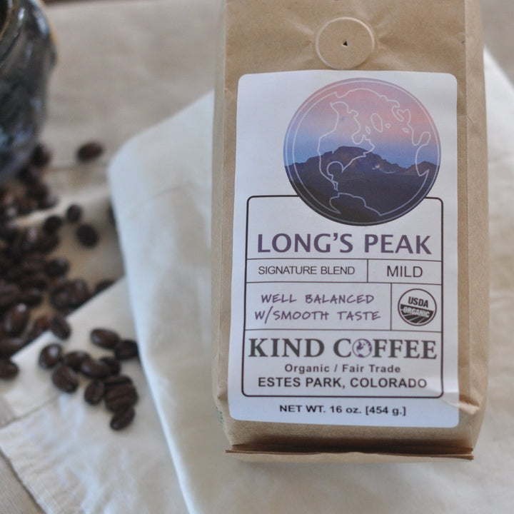 Bag of mild coffee - well balanced with smooth taste. Organic, fair trade.