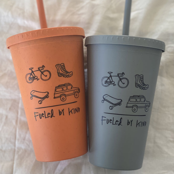 Reusable Kind Coffee cups with straw