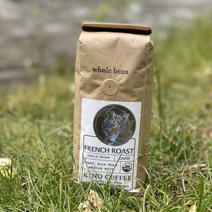 Bag of single origin dark roast coffee - deep, rich peru medium body. Organic, fair trade. 