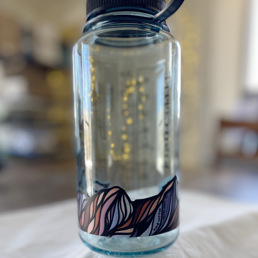 A Nalgene with a sticker on top